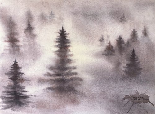 "Foggy alpine forest" by OXYPOINT