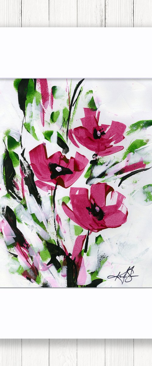 Blooms Of Joy 4 - Vase Of Flowers Painting by Kathy Morton Stanion by Kathy Morton Stanion