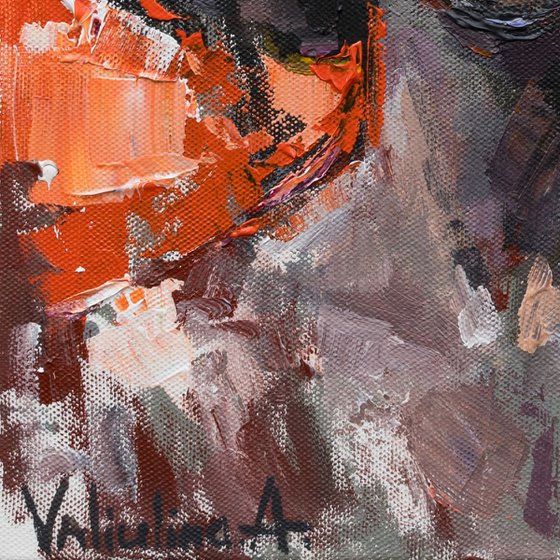 Abstract woman portrait Original acrylic painting