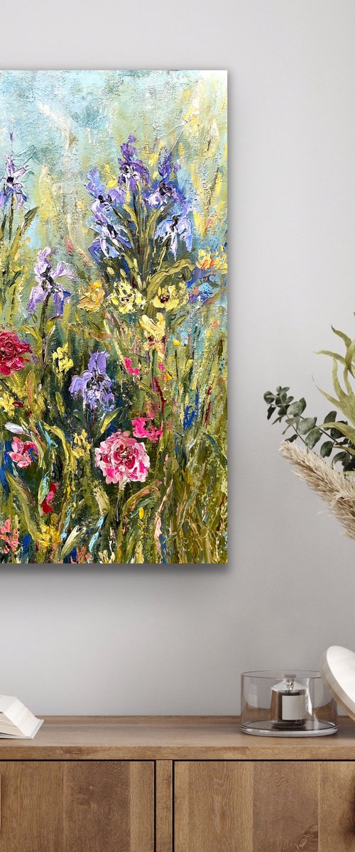 Among Irises and Zinnias by Pooja Verma