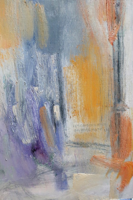 Abstract oil painting Orange