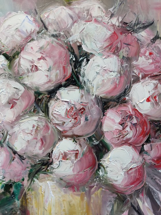 Bouquet of pink  peonies