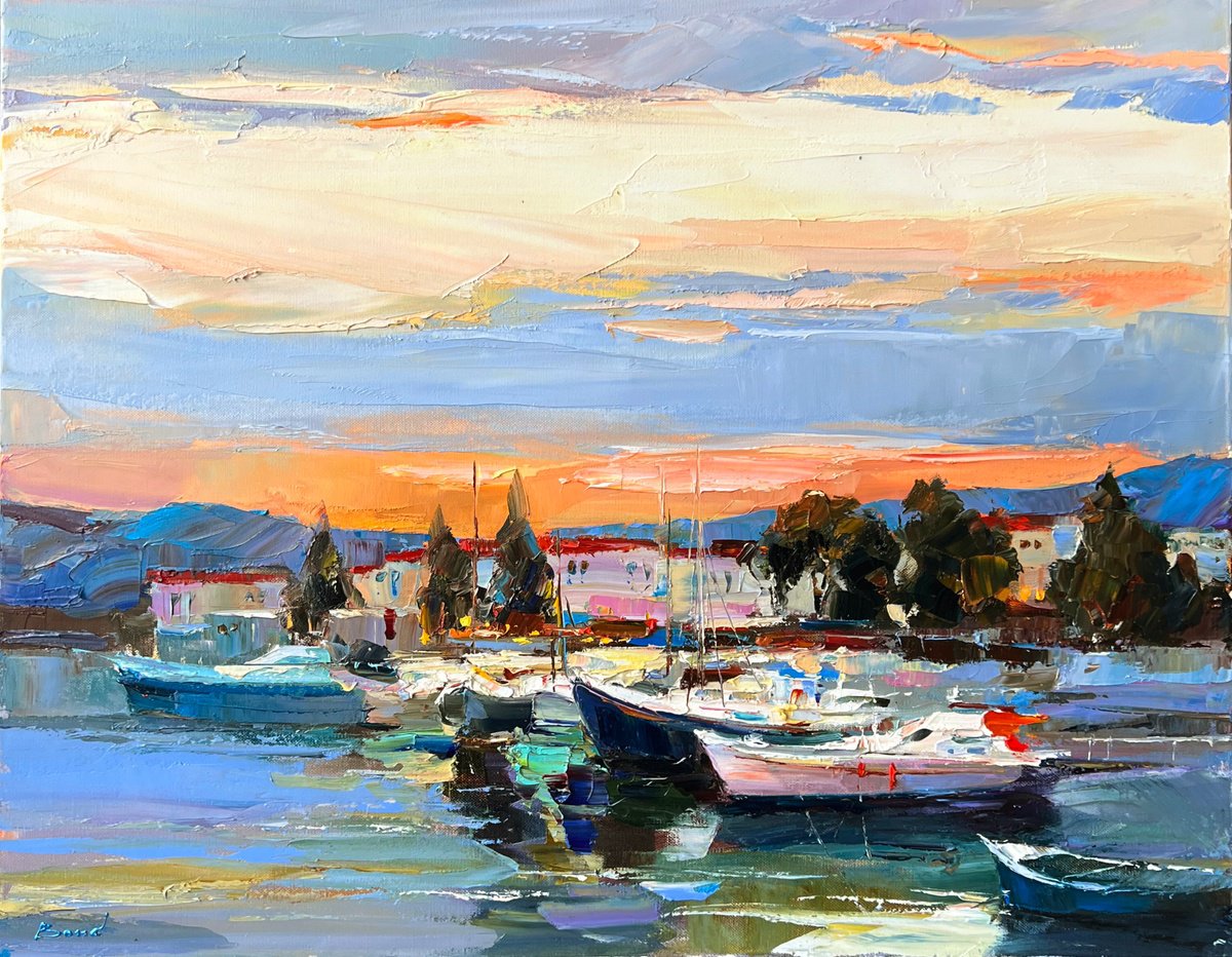 Impressionistic Landscape Oil Painting By Tetiana Bond, 28 X 22", In My Heart, Original Artwork