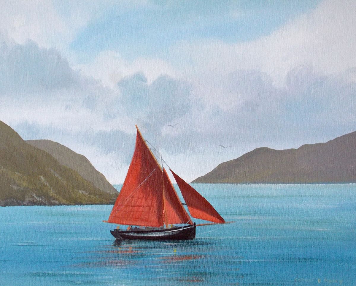 galway traditional fishing boat by cathal o malley