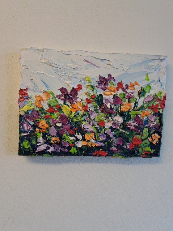 Wild Flowers mini-painting