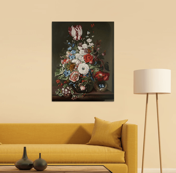 Bouquet of flowers. Floral bouquet the dark background