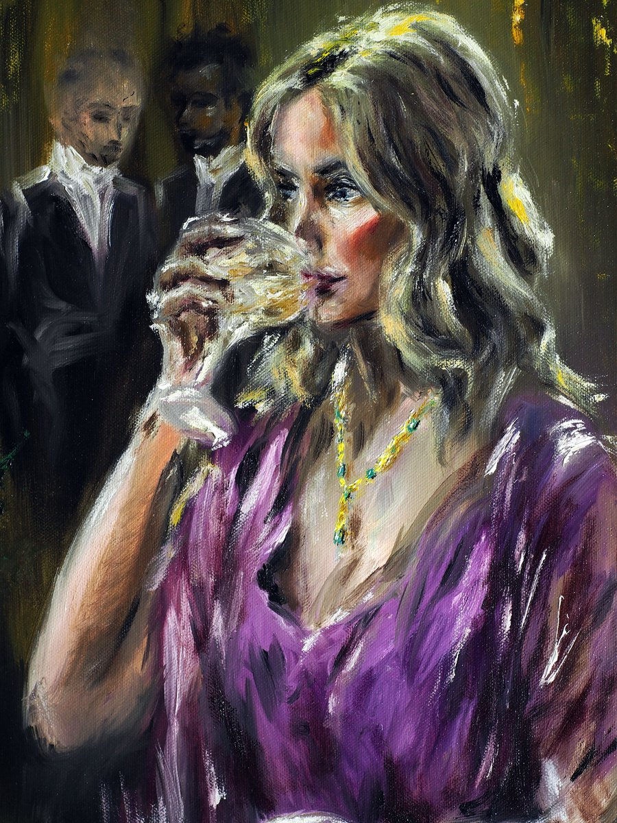 Impressionistic Portrait Oil Painting By Ruslana Levandovska, 30 X 24", Silent Dreams, Original Artwork