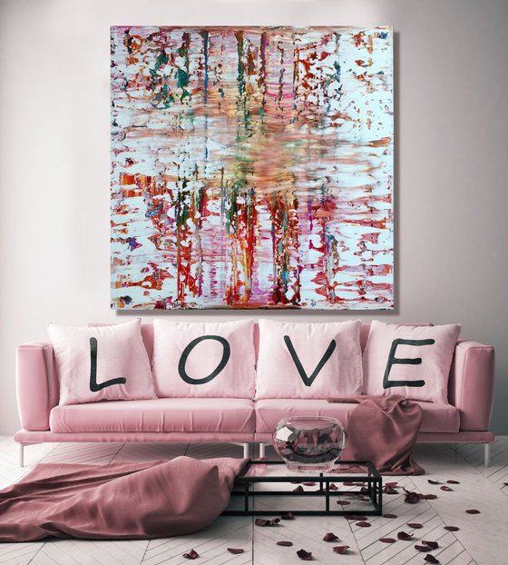 Way Back Into Love  - XL LARGE,  ABSTRACT ART – EXPRESSIONS OF ENERGY AND LIGHT. READY TO HANG!