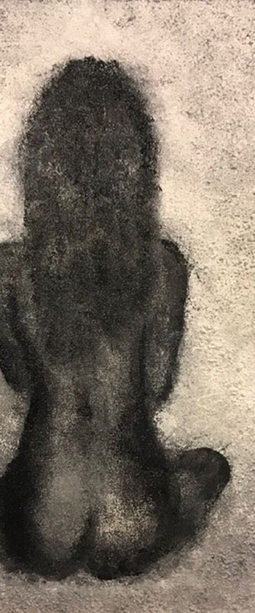 Woman with legs crossed by Carol Zsolt