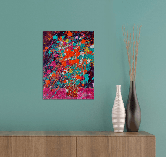 Christmas night Abstract painting
