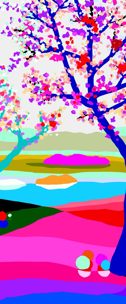 In bloom (En flor) (pop art, landscape) by Alejos