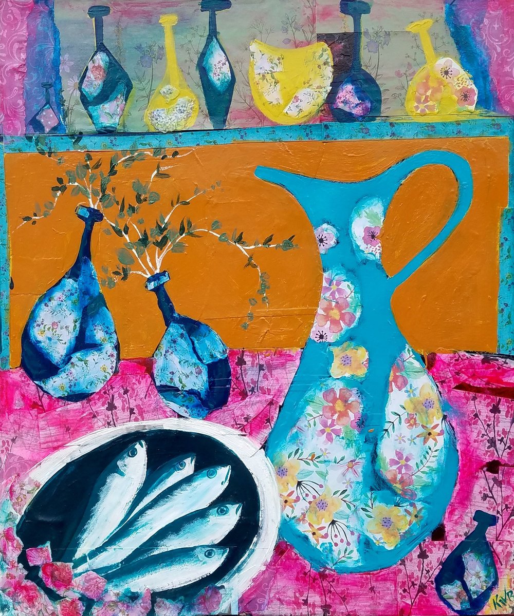 Spanish Kitchen Mixed media Painting By Kevin Blake Artfinder spanish-kitchen-mixed-media-painting-by-kevin-blake-artfinder
