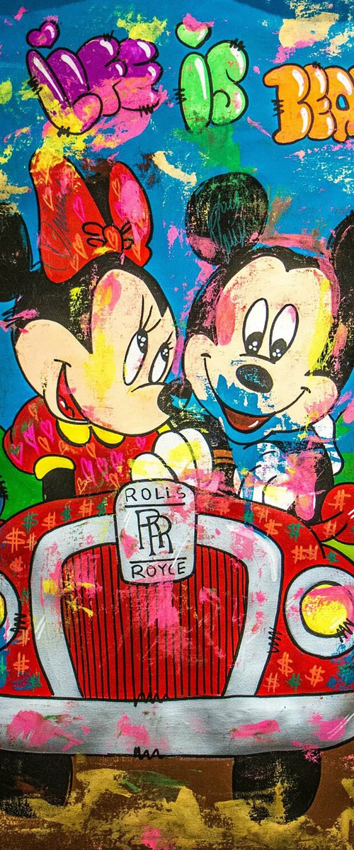 Life is Beautiful ft. Mickey and Minnie by Carlos Pun Art