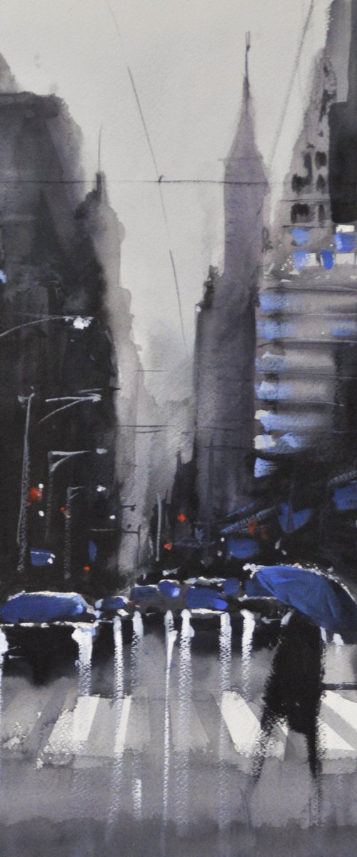 Rainy cityscape by Flavio Furlan