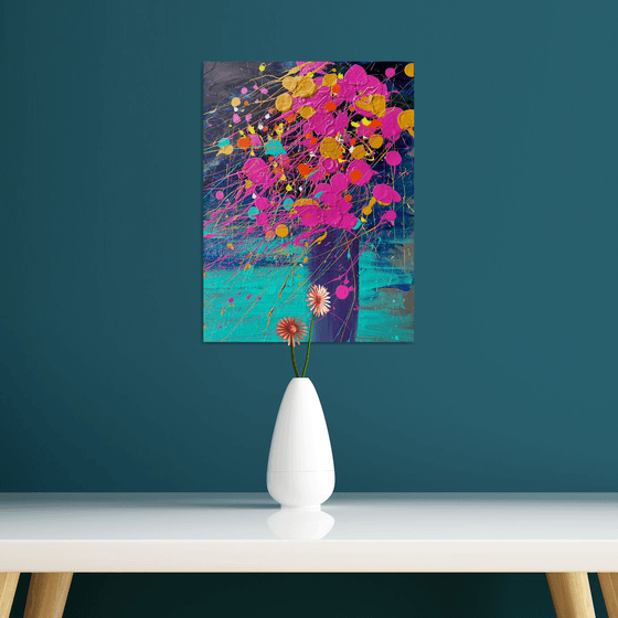 Abstract Flowers in a vase