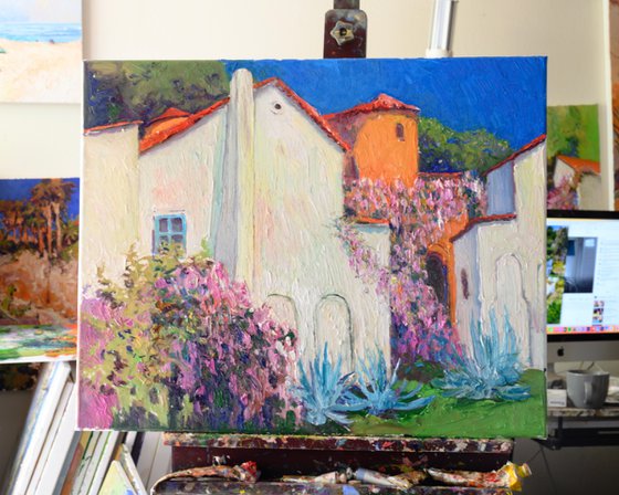 Wisteria and Hispanic Houses in California