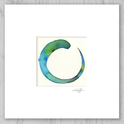 Enso Serenity 109 - Abstract Zen Circle Painting by Kathy Morton Stanion by Kathy Morton Stanion