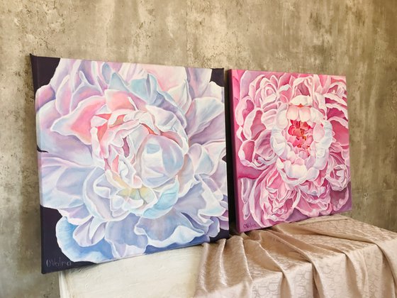 Diptych Peonies