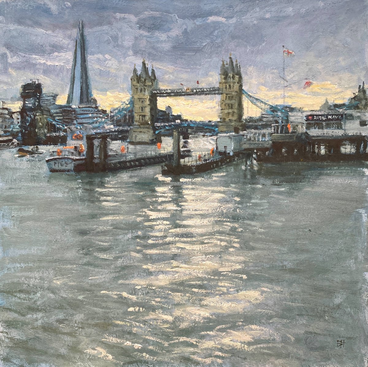 Towards Tower Bridge I By Ben Hughes, 12 X 12, Artwork For Sale On Artfinder