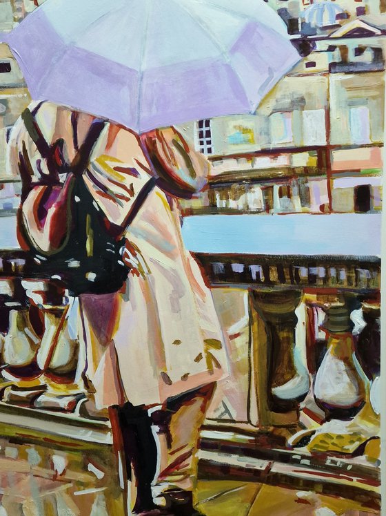 The man with umbrella