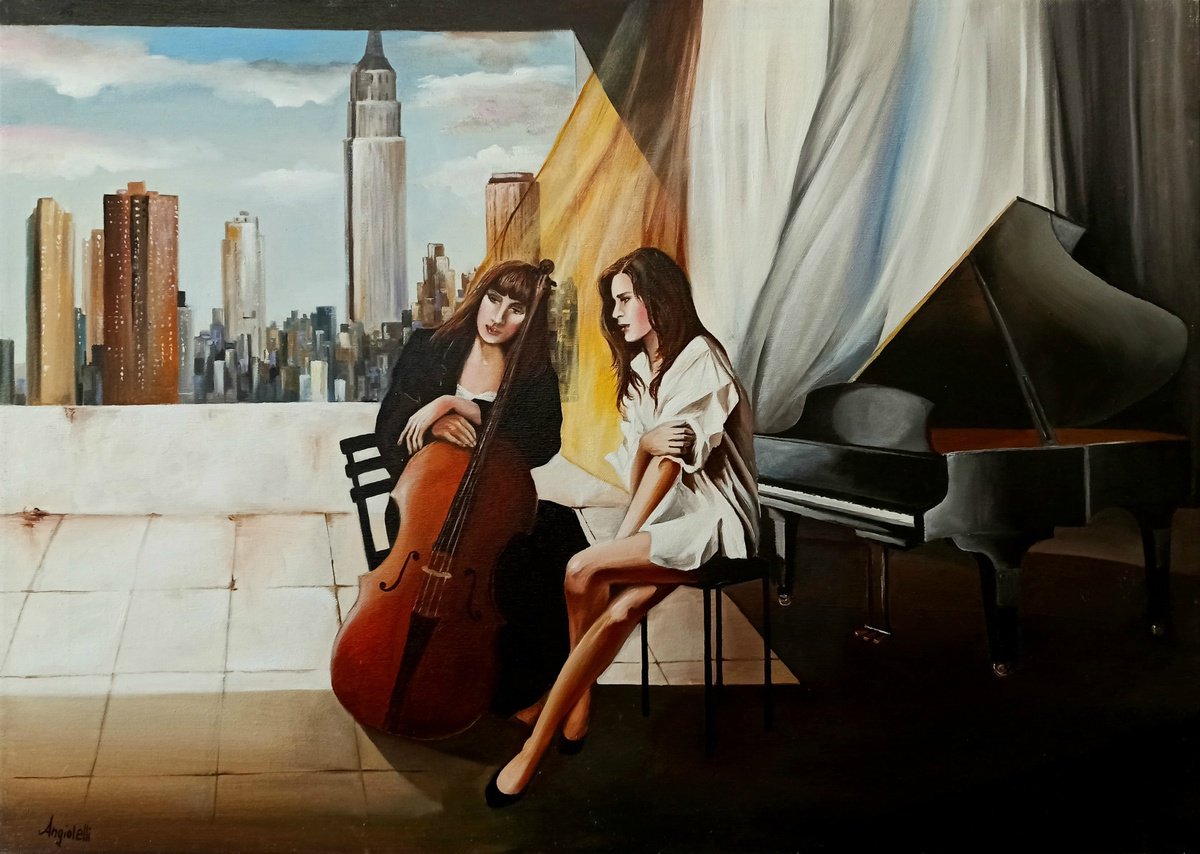 Photorealistic Portrait Oil Painting By Anna Rita Angiolelli, 28 X 20, Autumn Symphony, Original Artwork