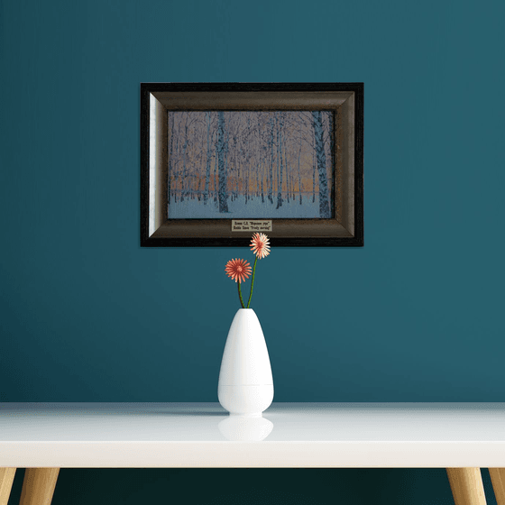 March morning. Birch trees