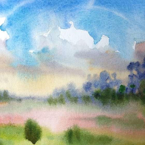 Landscape with clouds