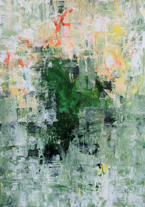 GREEN DREAM MODERN ABSTRACT PAINTING #2