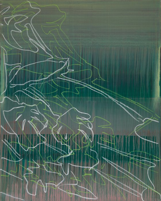 Monstera Double Shadows Green White