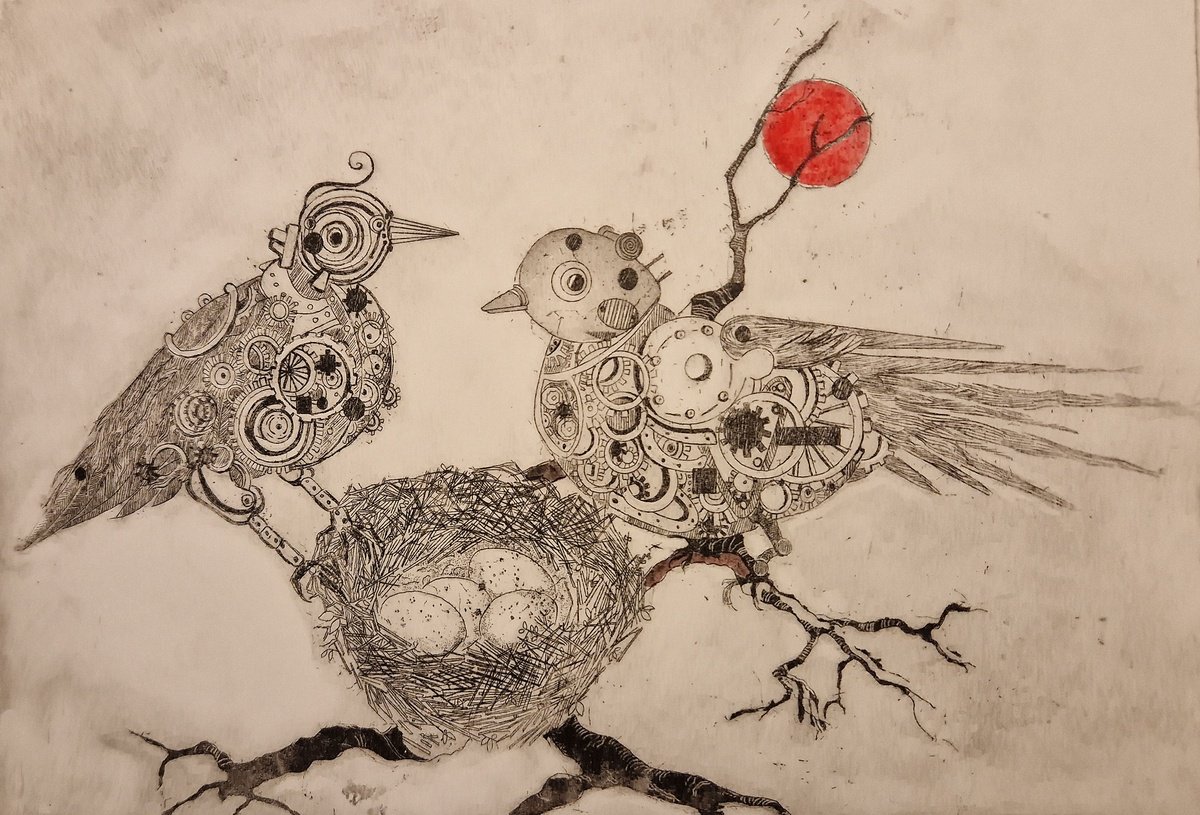 Surrealistic Animal Etchings & Engravings By Jane Daniell, 13 X 9, Biocomplexity, Original Artwork