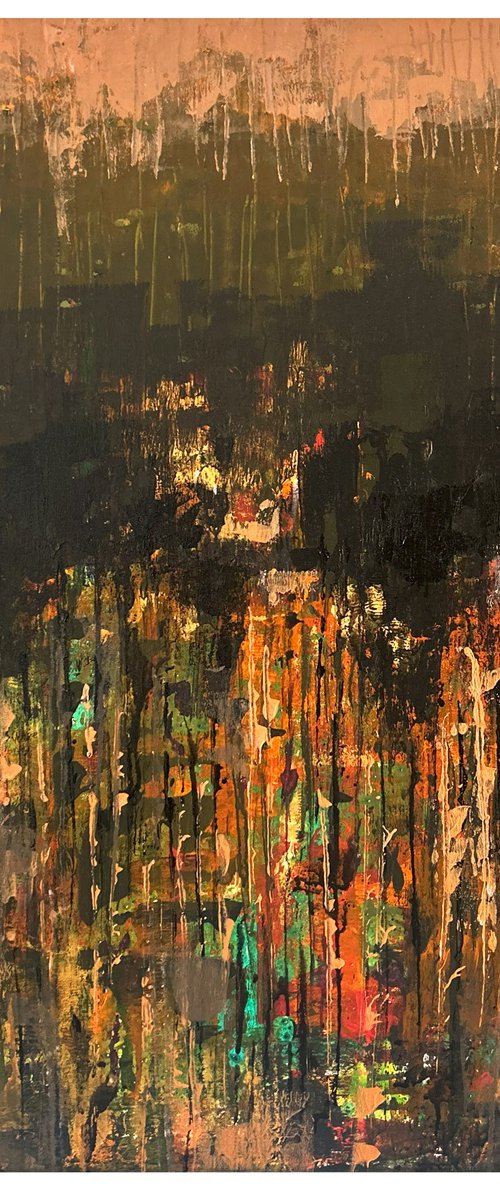 Brown Lake_36"X36" by Avinash Pise
