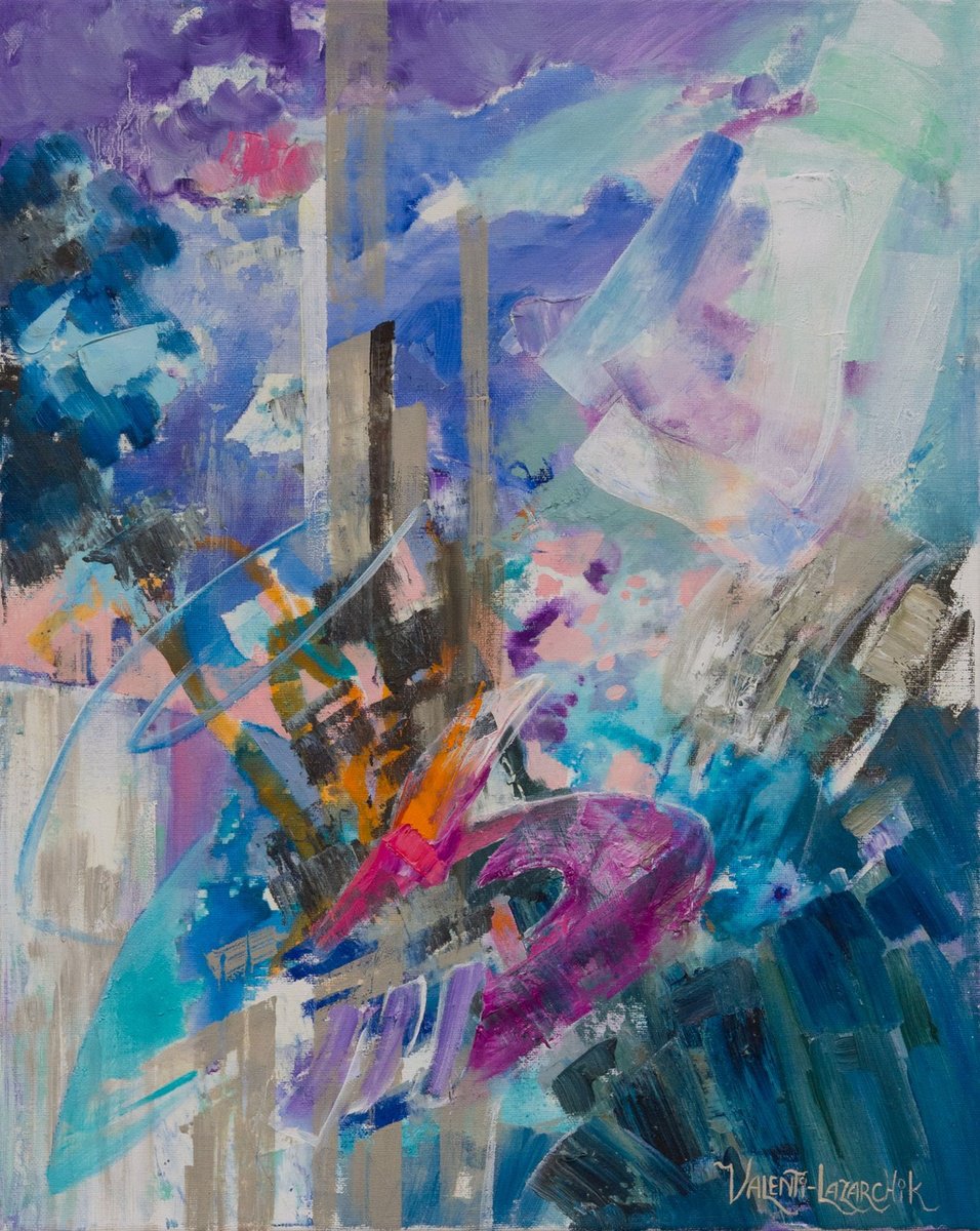 Expressive Landscape Painting By Gina Valenti-Lazarchik, 16 X 20, 9-11, Original Artwork