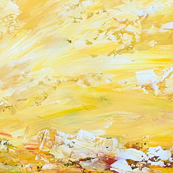 Buttery Yellow Sky Abstract