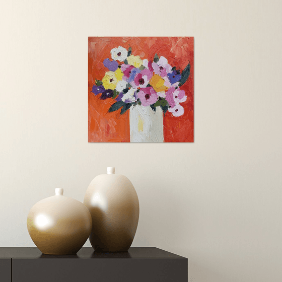 Flowers on an Orange