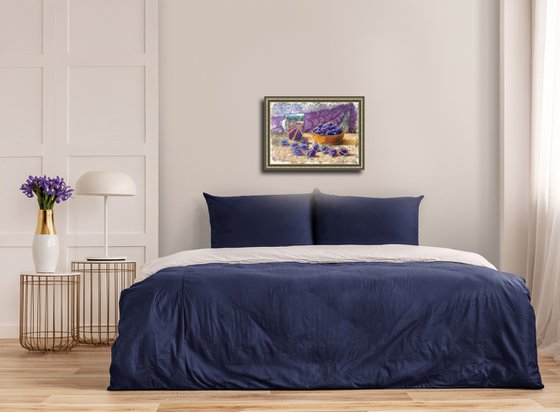 Lavender Morning with Plums