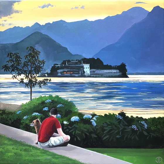 Sunset Lake Maggiore Italy