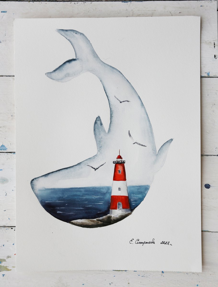Whale silhouette by Evgenia Smirnova