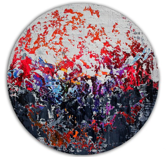 Circular abstract painting / Abstract 1136