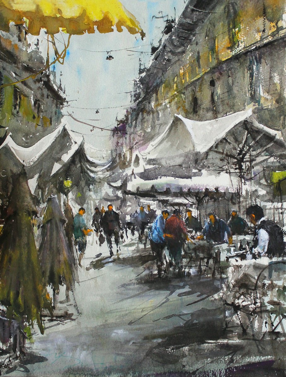 Florence Market Scene by Maximilian Damico