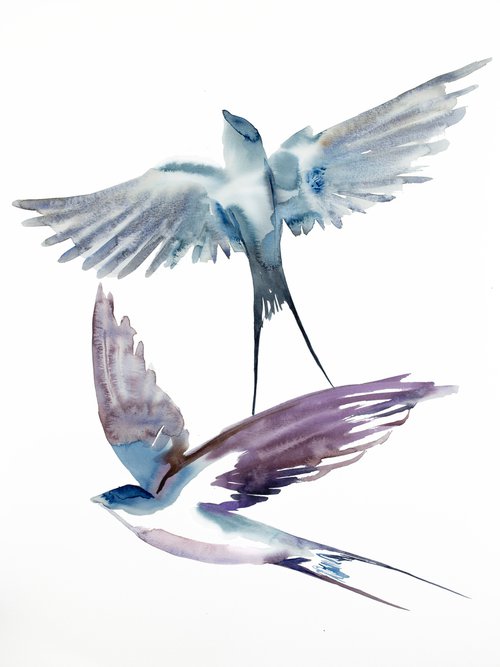 Swallows in Flight No. 35 by Elizabeth Becker