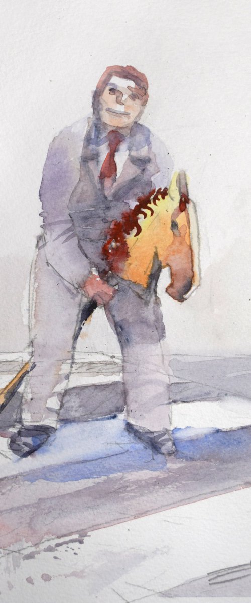 Urban cowboy 23 by Goran Žigolić Watercolors