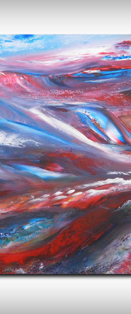 Misty - 60x60 cm,  Original abstract painting, acrylic on canvas by Davide De Palma