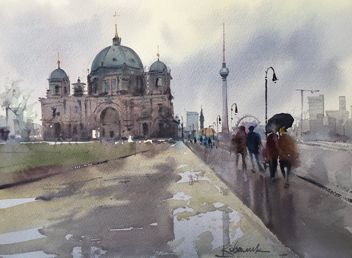 Rain in Berlin by Andrii Kovalyk