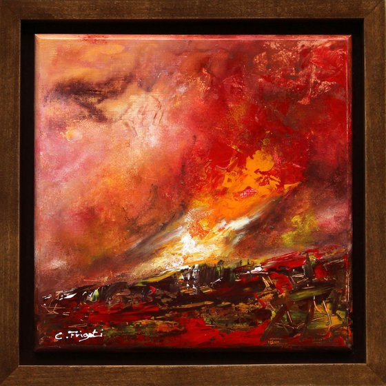 Your Fire Within - Framed original abstract landscape