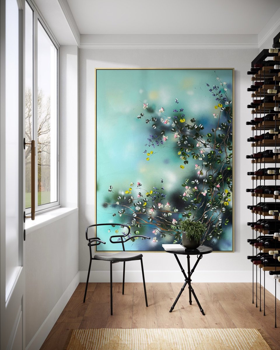 Rose Branches By Anastassia Skopp, 46 X 63, Artwork For Sale On Artfinder