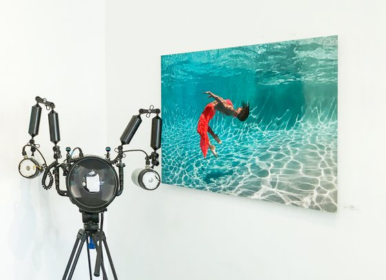 Flurry - underwater photograph - print on paper