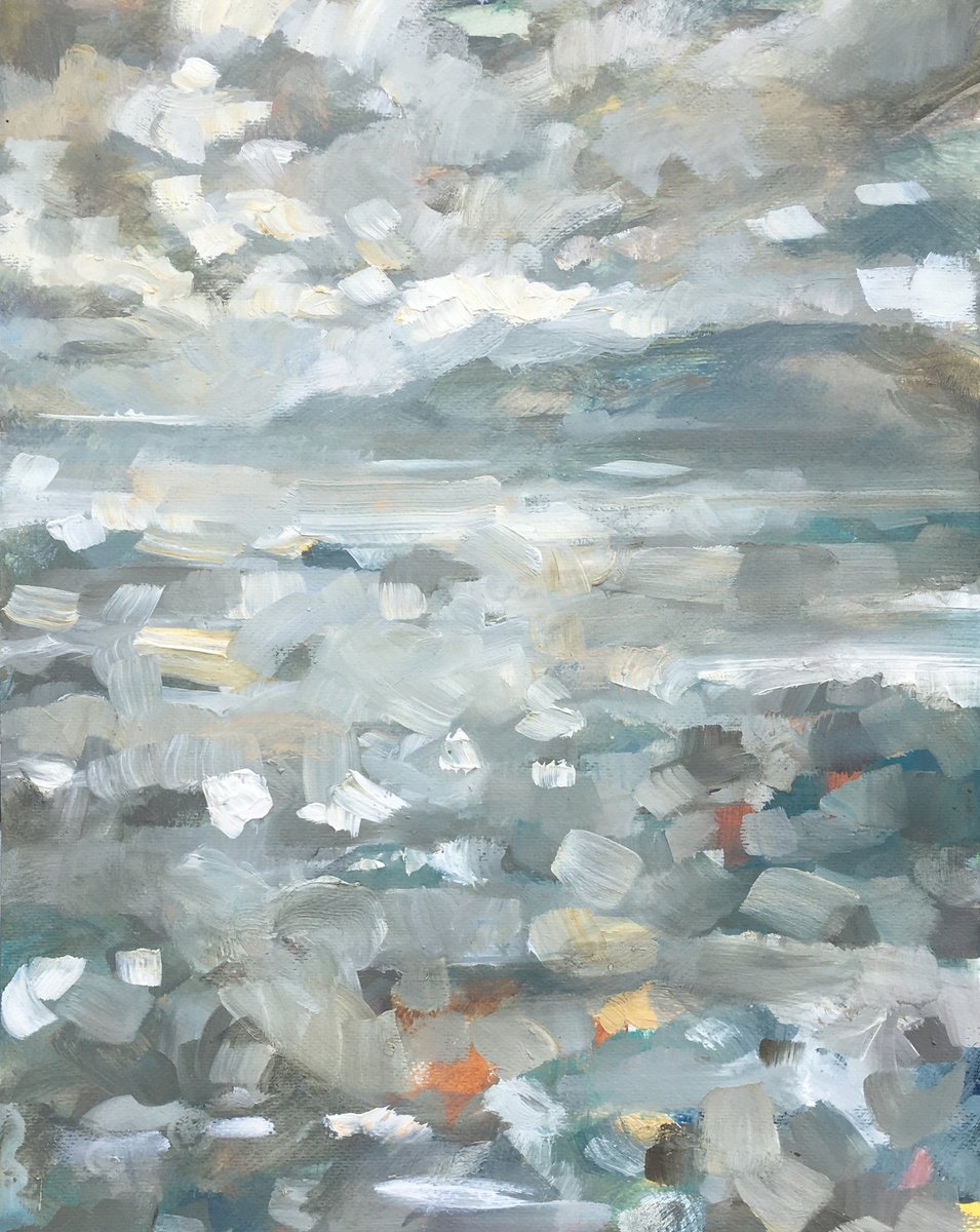 Impressionistic Landscape Oil Painting By Guy Pickford, 12 X 16, Time Stands Still, Original Artwork