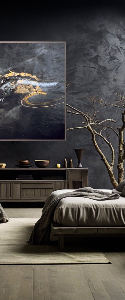 Luxury Black Abstract Energy by Indie Ru