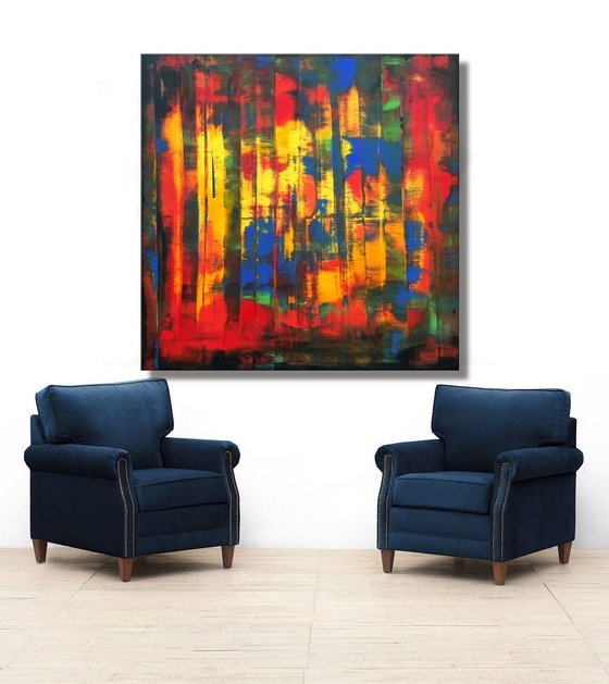 Lost On You - XL LARGE,  ABSTRACT ART – EXPRESSIONS OF ENERGY AND LIGHT. READY TO HANG!