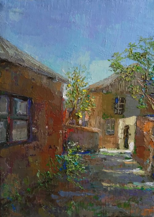Landscape (25x35cm, oil painting, impressionistic) by Kamsar Ohanyan